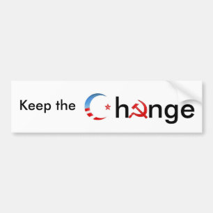 De wijziging behouden bumpersticker