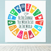 De wijziging canvas afdruk (Insitu (Houten vloer))