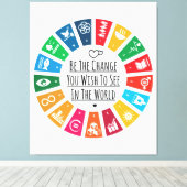 De wijziging canvas afdruk (Insitu (Houten vloer))