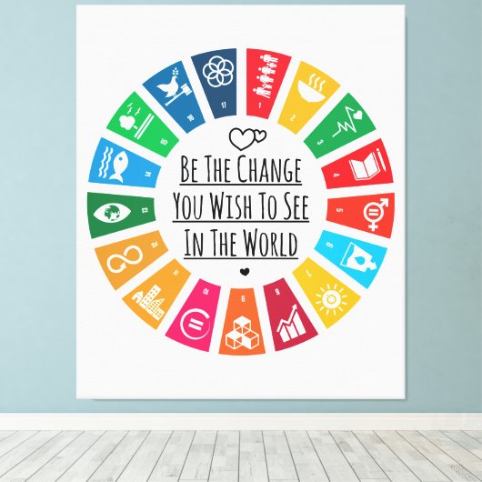 De wijziging canvas afdruk (Insitu (Houten vloer))