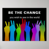 De wijziging | Vredesteken Poster (Voorkant)