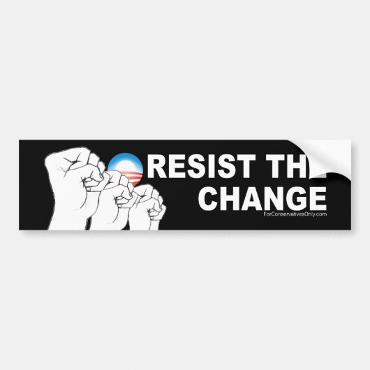 De wijziging weerstaan bumpersticker (Voorkant)