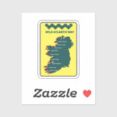De Wild Atlantic Way Ierse kustreis Sticker (Vel)