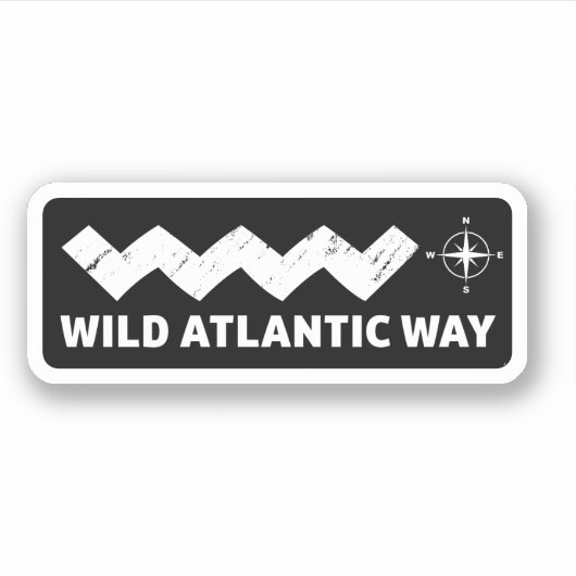 De Wild Atlantic Way Ierse kustreis Sticker (Voorkant)