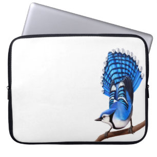 De Wild Blue Jay Bird Electronics Bag Laptop Sleeve