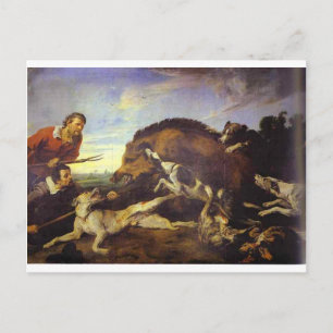 De Wild Boar Hunt van Frans Snyders Briefkaart