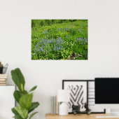 De wilde bloemen op Mount Rainier Poster (Thuiskantoor)