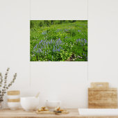 De wilde bloemen op Mount Rainier Poster (Keuken)