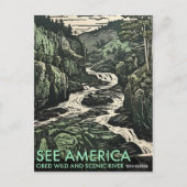 De wilde en Schilderachtig Obed River in Tennessee Briefkaart (Voorkant)