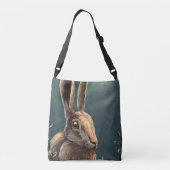 De wilde haring in het bos crossbody tas (Achterkant)