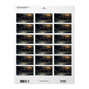 De Wilde Hunt van Odin, 1872, van Peter Nicolai Ar Etiket