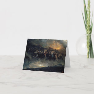 De wilde jacht op Odin door Peter Nicolai Arbo Bedankkaart