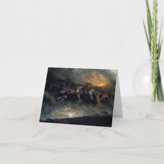 De wilde jacht op Odin door Peter Nicolai Arbo Bedankkaart (Voorkant)