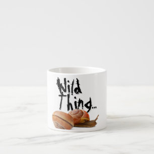 De wilde kant van een slak espresso kop