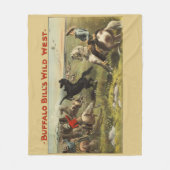 De wilde paarden van Buffalo Bill Fleece Deken (Voorkant)