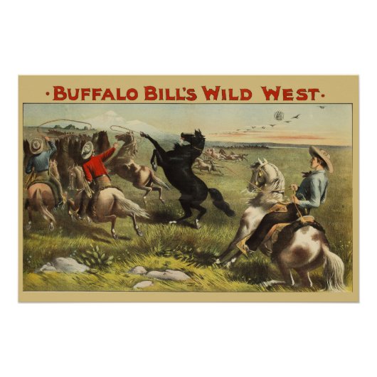 De wilde paarden van Buffalo Bill Perfect Poster (Voorkant)