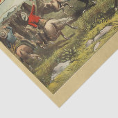 De wilde paarden van Buffalo Bill Tissuepapier (Detail)