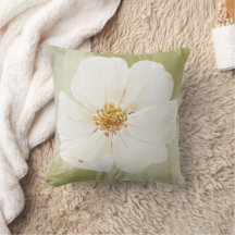 De Wildflower Bloom Mosgroene & Witte Kussen