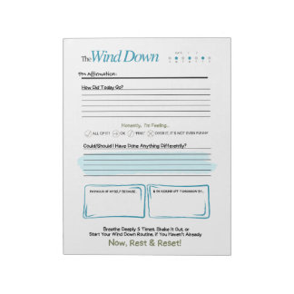 De WIND DOWN – 5-minuten avondjournaal notitieblok