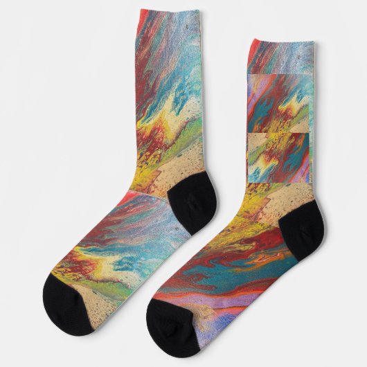 De wind trekt over het meer. sokken (Links)