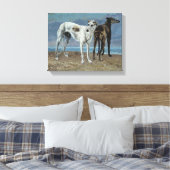 De windhonden van de Comte de Choisel Canvas Afdruk (Insitu (Slaapkamer))