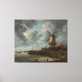De windmolen bij Wijk bij Duurstede, Jacob Isaacks Canvas Afdruk (Voorkant)