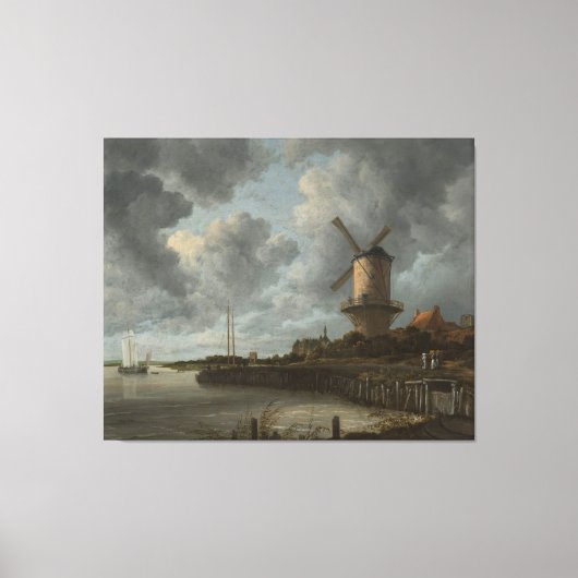 De windmolen bij Wijk bij Duurstede, Jacob Isaacks Canvas Afdruk (Voorkant)