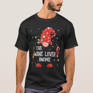 De Wine Lover Gnome Matching Family Kerstmis T-shirt