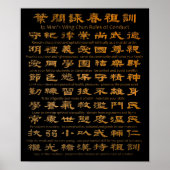 De Wing Chun-gedragsregels van het Ip-Man Poster (Voorkant)