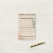 De winkelier moet een lijst maken post-it® notes (Op bureau)