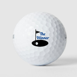 De winnaar golfballen