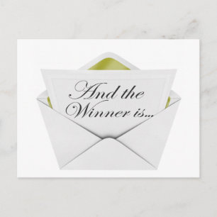 De winnaar is een envelop briefkaart