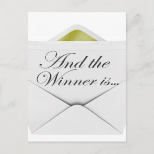 De winnaar is een envelop briefkaart