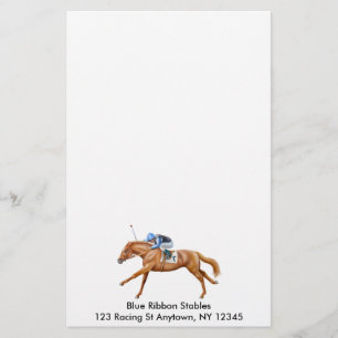 De winnende Race Horse Stationery Briefpapier
