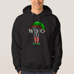 De Wino Elf Familie Matching Groep Kerst Drunk Hoodie