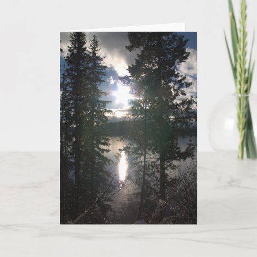 De winter bij het Meer Feestdagen Kaart (Voorkant)