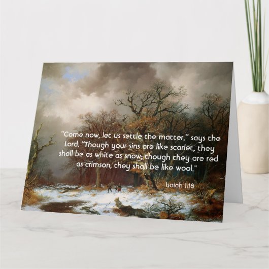 De winter BosIsaiah Scripture Salvation Big Card Kaart (Voorkant)