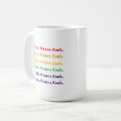 De winter eindigt koffiemok (Voorkant links)