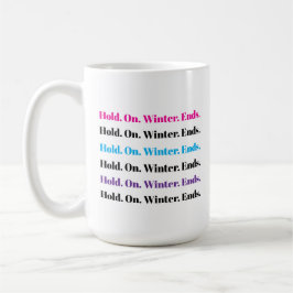 De winter eindigt koffiemok