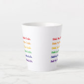 De winter eindigt latte mok (Voorkant)