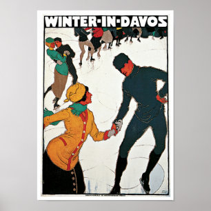 De winter in Davos Poster
