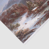 De winter in de bergen, ontkoppeling tissuepapier (Detail)