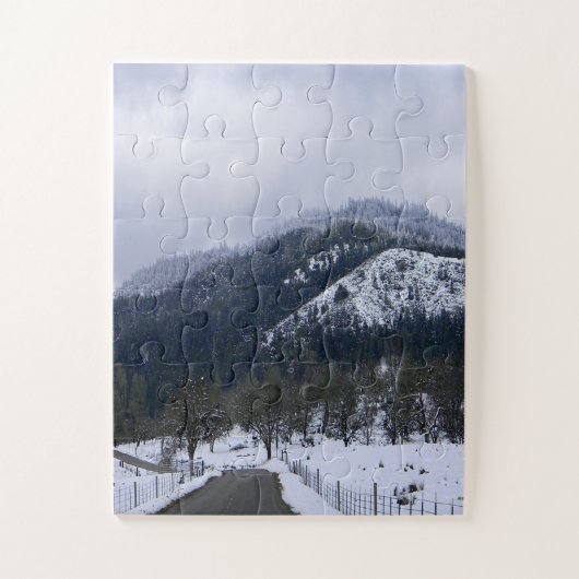 De winter in het land.... legpuzzel (Verticaal)
