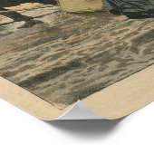 De winter in Parijs loopt in de modder Poster (Hoek)