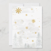 De winter is het koud buiten Baby shower Kaart (Achterkant)