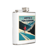 De winter is om te rennen heupfles (Rechts)