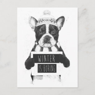 De winter is saai briefkaart