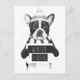 De winter is saai briefkaart