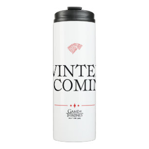 De winter komt eraan thermosbeker
