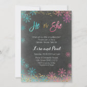 De winter of het geslacht onthult uitnodiging (Voorkant)